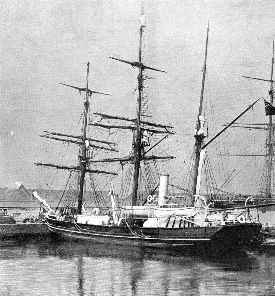 Das Rettungsschiff der Nationalen Antarktis-Expedition, Illustration ...