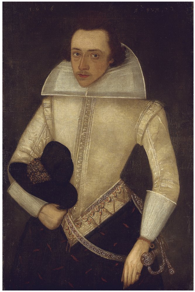 Porträt eines Gentlemans, 22 Jahre alt, 1616 von English School