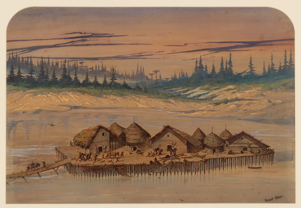 Prähistorisches Dorf, 1871 von Ernest Henry Griset