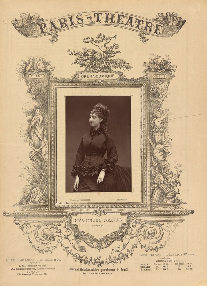 Pariser Theater: Hyacinthe Derval von Etienne Carjat