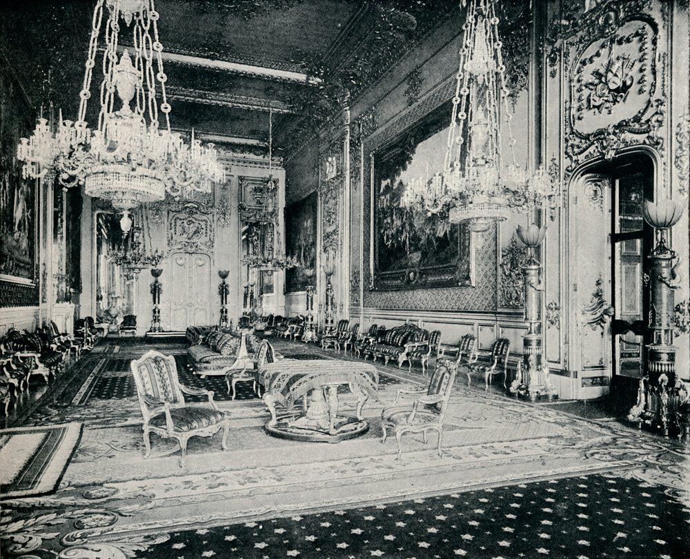 Der große Empfangssaal, Schloss Windsor, ca. 1899, 1901 von Eyre and Spottiswoode