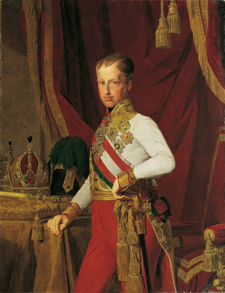 Porträt von Kaiser Ferdinand I. von Österreich 1793-1875, 1839 von Ferdinand Georg Waldmüller