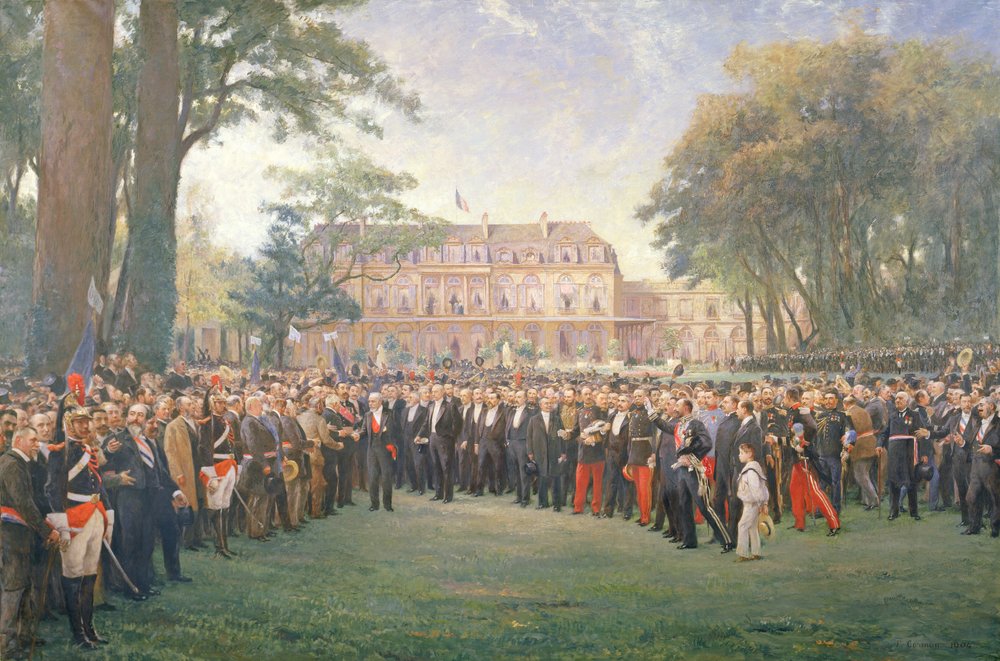 Empfang der Bürgermeister Frankreichs im Elysee-Palast, 22. September 1900, 1904 von Fernand Cormon