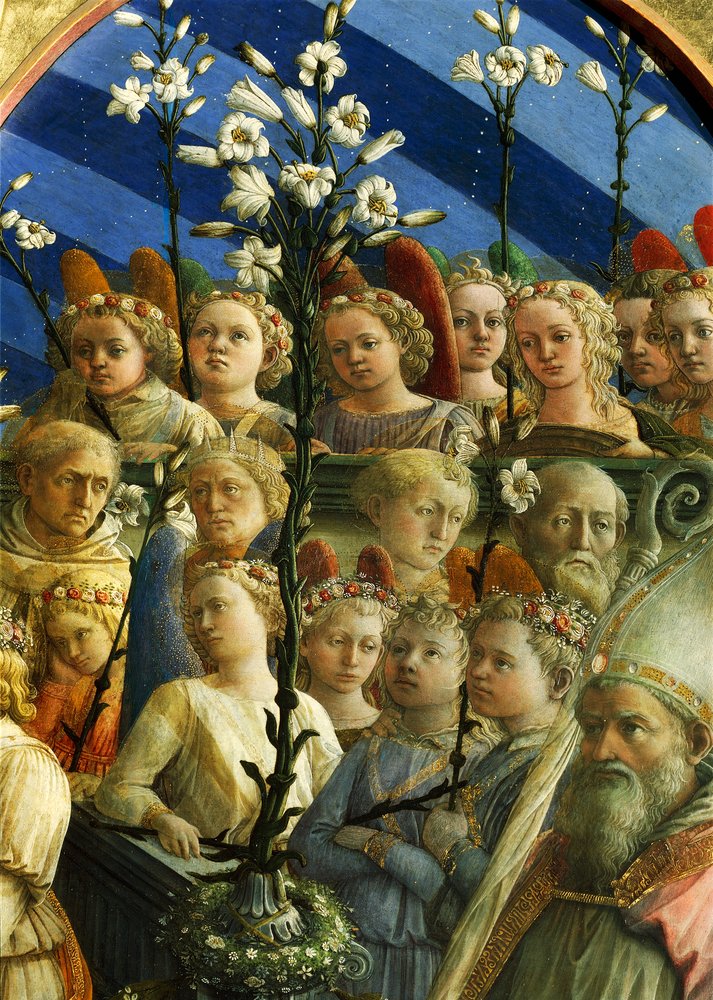Incoronazione Maringhi oder Krönung der Jungfrau von Filippo Lippi, Detail von Filippo Lippi