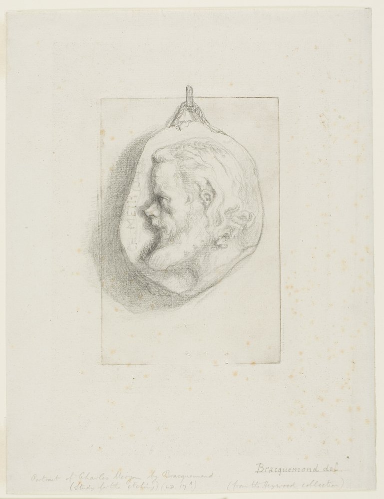 Profilporträt von Charles Meryon von Félix Henri Bracquemond