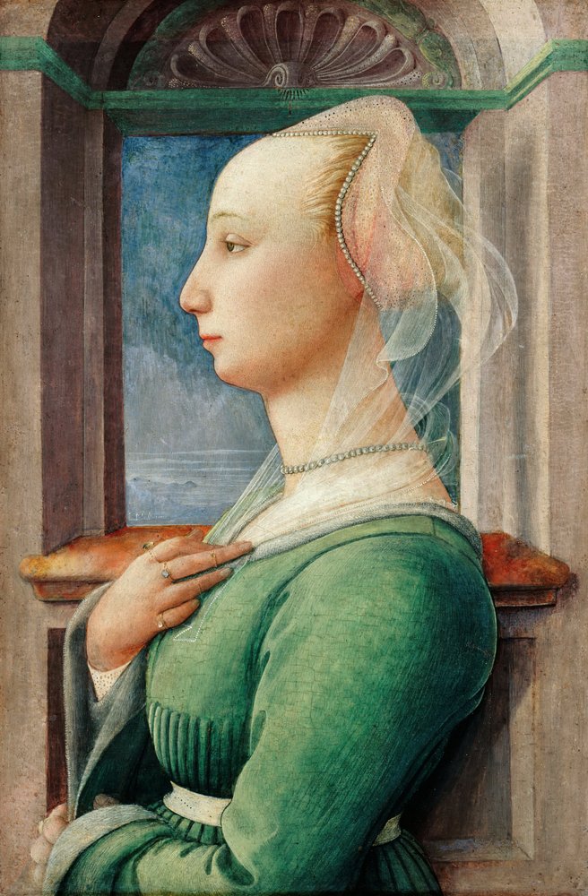 Profilporträt einer jungen Frau, um 1445 von Fra Filippo Lippi