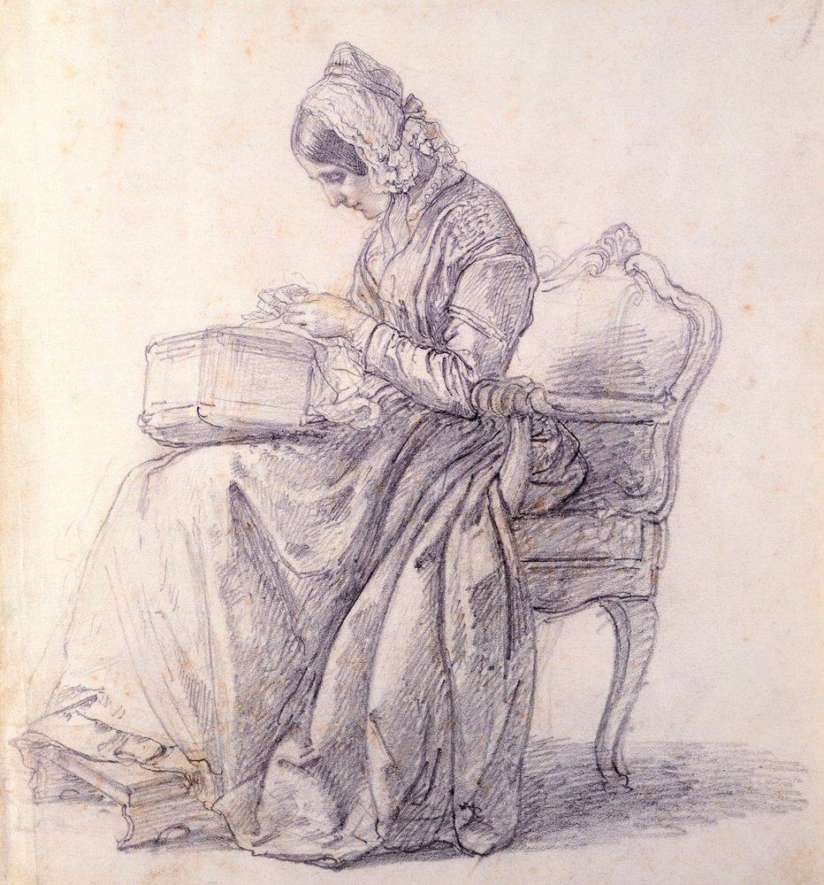 Porträt seiner Frau von Francesco Hayez