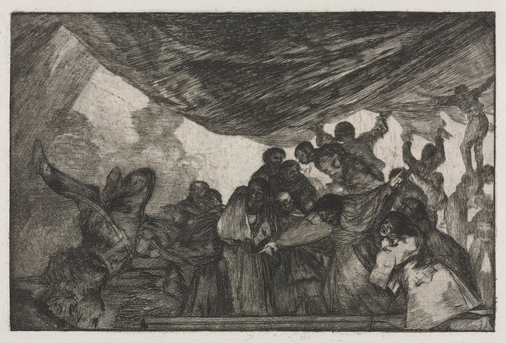 Die Sprichwörter: Klare Torheit von Francisco de Goya