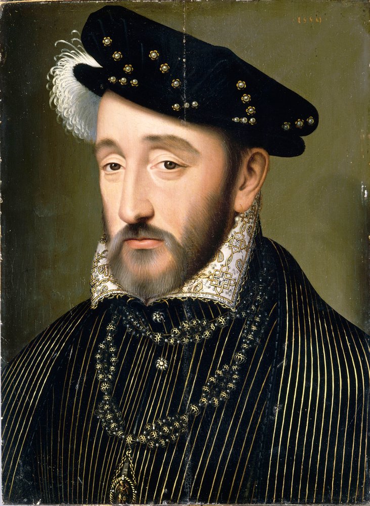 Porträt König Heinrichs II. von Frankreich 1519-1559, 1547. von François Clouet