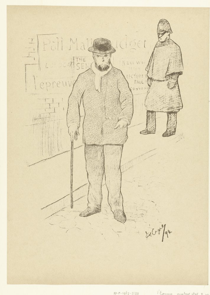 Porträt des Dichters Paul Verlaine in London (L