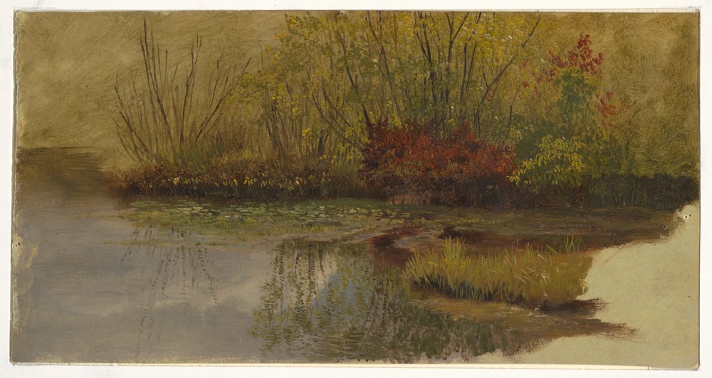 Zeichnung, Eine Ecke eines Teiches, ca. 1860 von Frederic Edwin Church