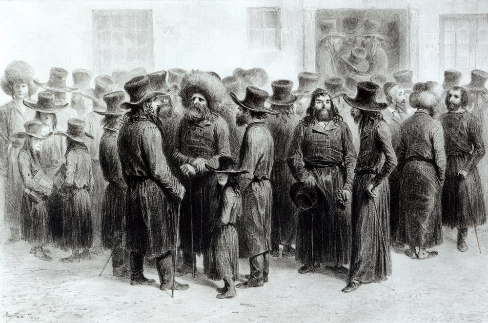 Jüdische Händler und Kaufleute, gedruckt von Auguste Bry von French School