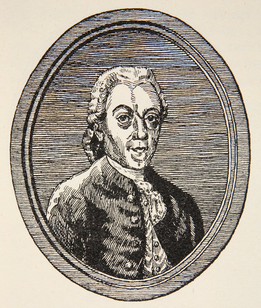Etienne Bezout, Illustration aus Histoire de la Nation Francaise, Sciences, Bände I & II, von Gabriel Hanotaux, 1924 von French School