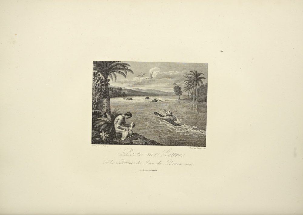 Briefe aufgeben in der Provinz Jaen de Bracamoros, Illustration aus 