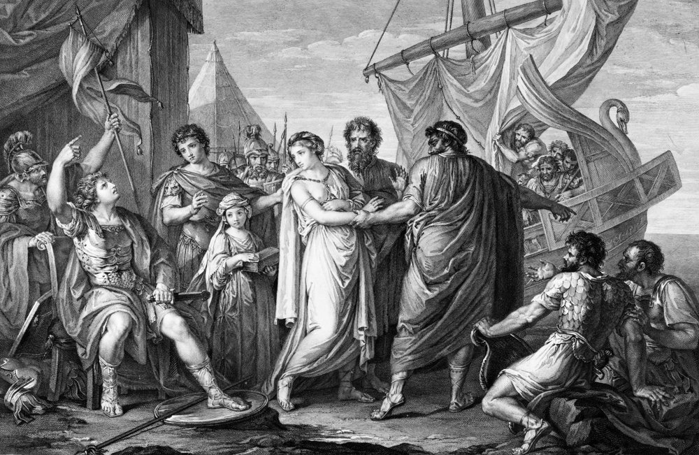 Der Zorn des Achilles über den Verlust von Briseis, graviert von Domenico Cunego, 1764 von Gavin Hamilton