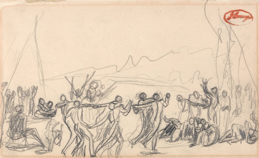 Bacchanalische Szene (möglicherweise antediluvian) von George Romney