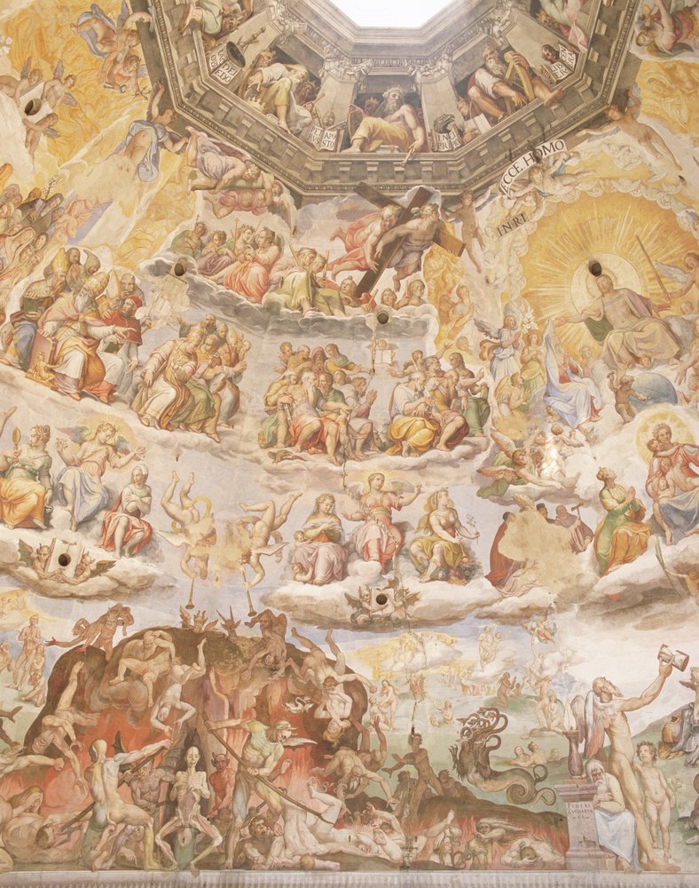 Das Jüngste Gericht, Detail aus der Kuppel des Doms, 1572-79 von Giorgio Vasari