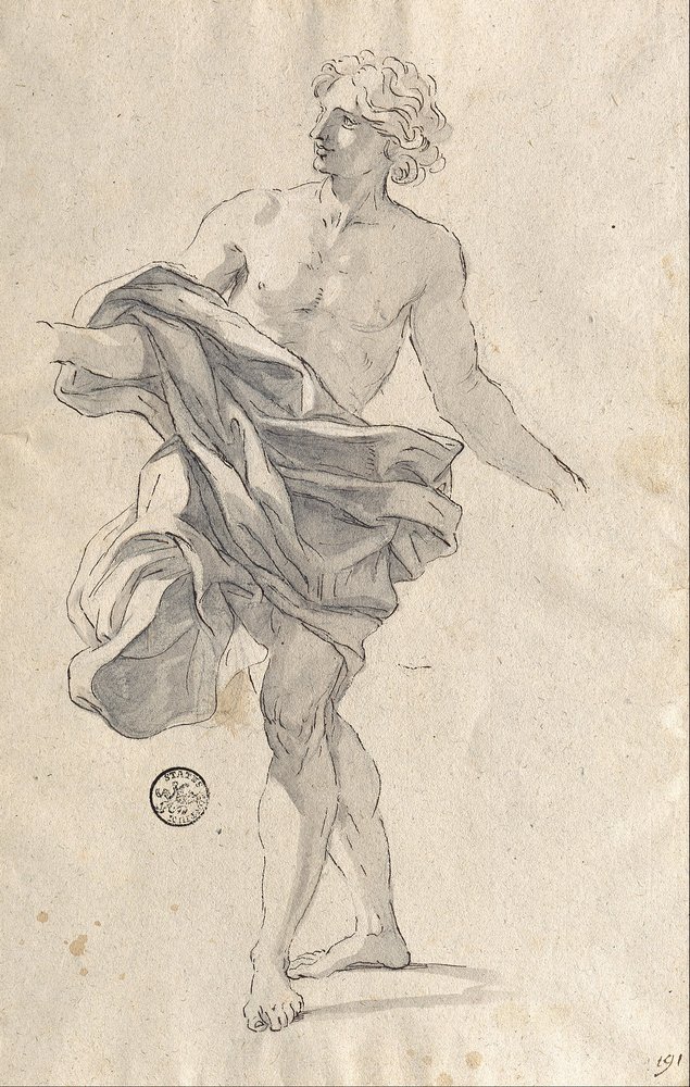 Studie zu einem tanzenden jungen Mann von Giovanni Battista Gaulli