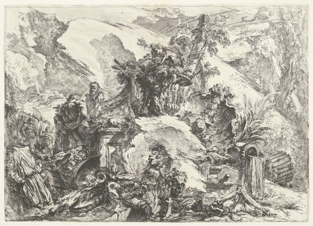 Skelette und Skulpturen von Giovanni-Battista Piranesi