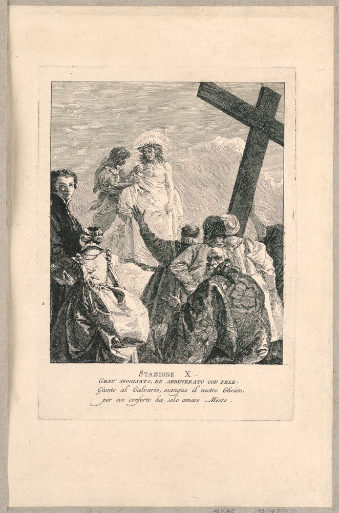 Kreuzweg - Station X, Jesus wird entkleidet von Giovanni Domenico Tiepolo