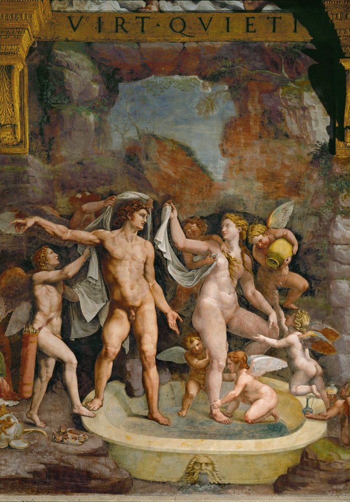 Badeszene von Giulio Romano