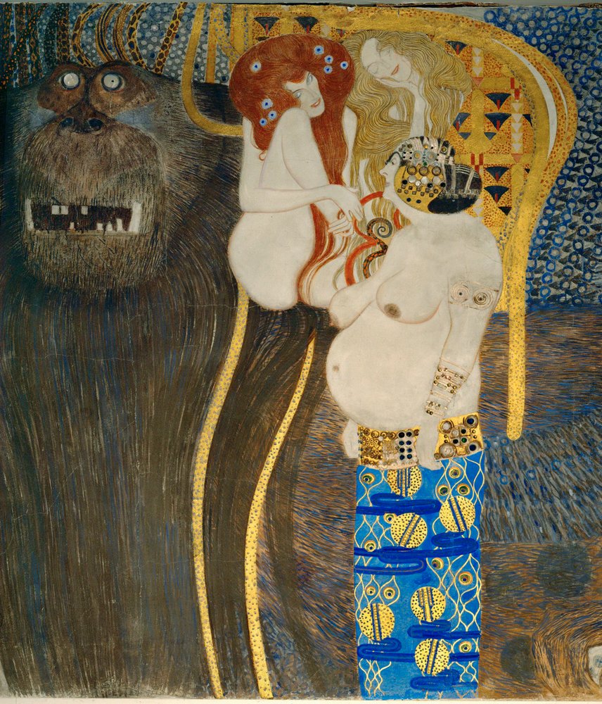 Der "Beethovenfries", Detail von Gustav Klimt