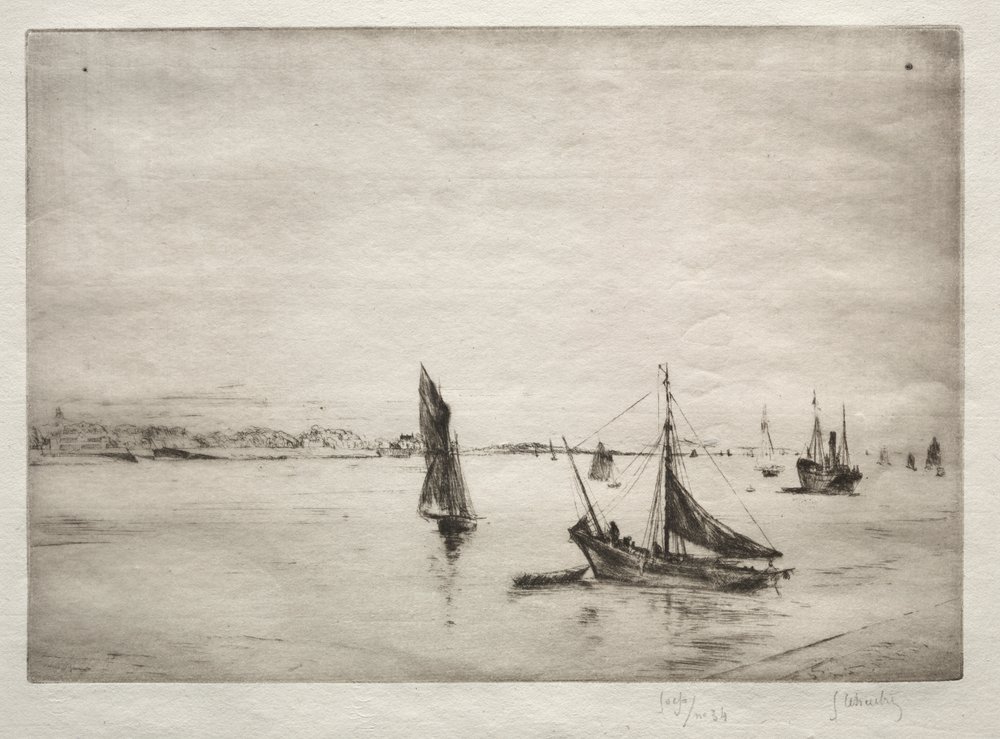 Die Straße von La Rochelle von Gustave Leheutre