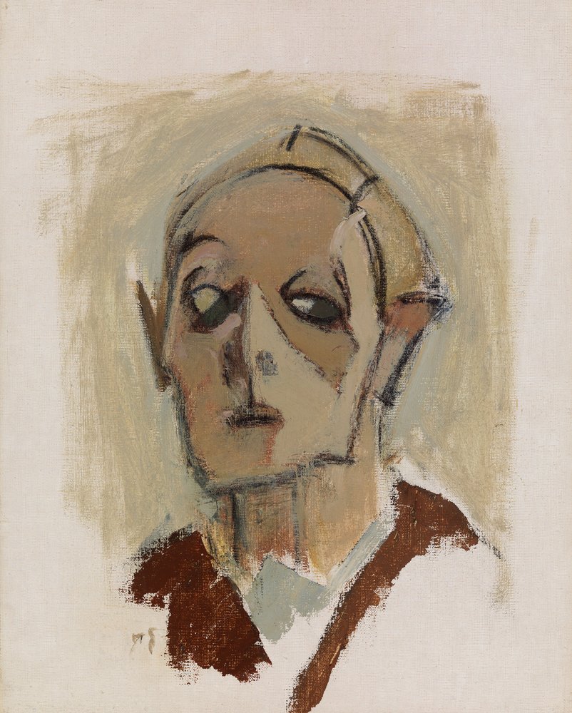 Selbstporträt, en face I von Helene Schjerfbeck
