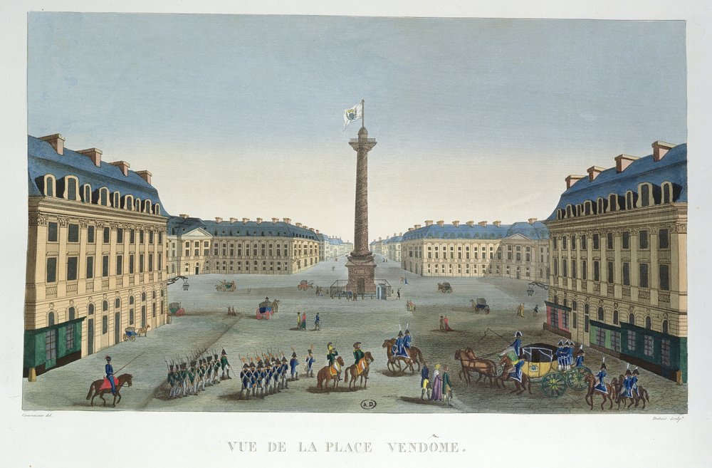 Der Place Vendome, ca. 1815-20 von Henri Courvoisier-Voisin