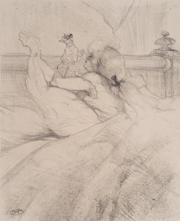 Im Bett von Henri de Toulouse-Lautrec