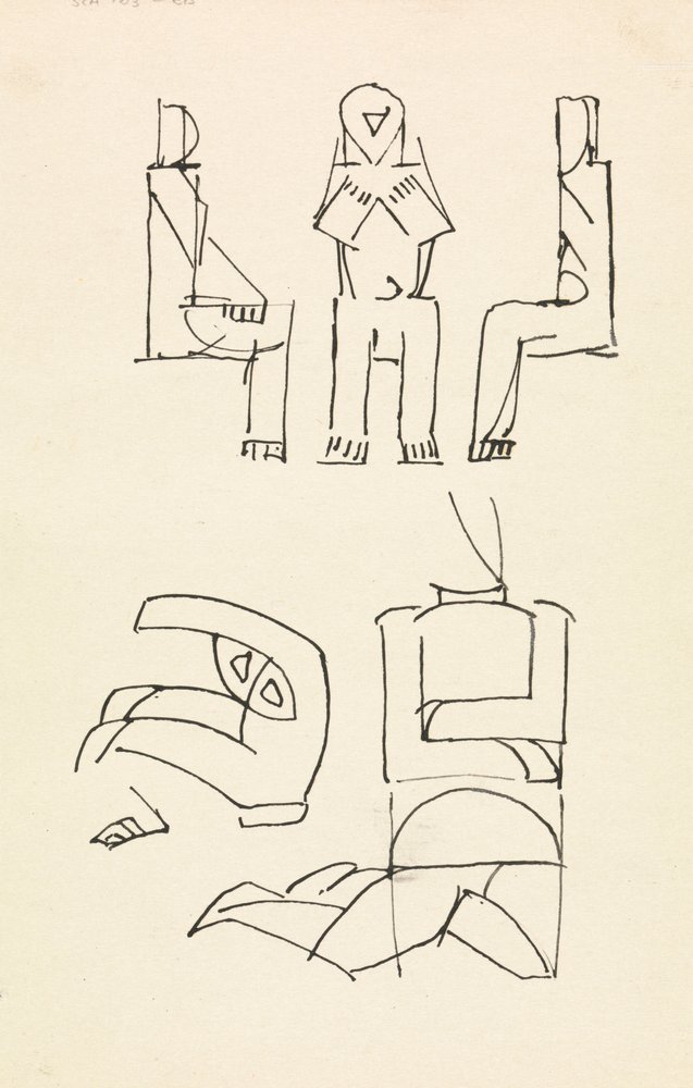 Fünf Figurenstudien von Henri Gaudier-Brzeska