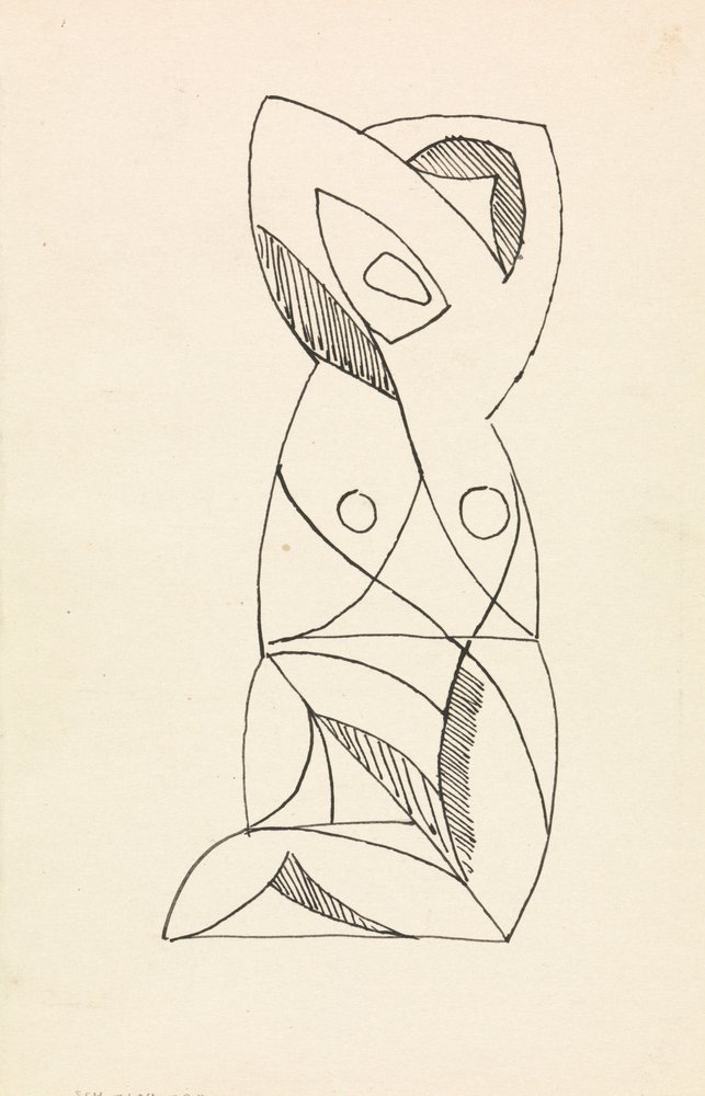 Kniende weibliche Figur von Henri Gaudier-Brzeska