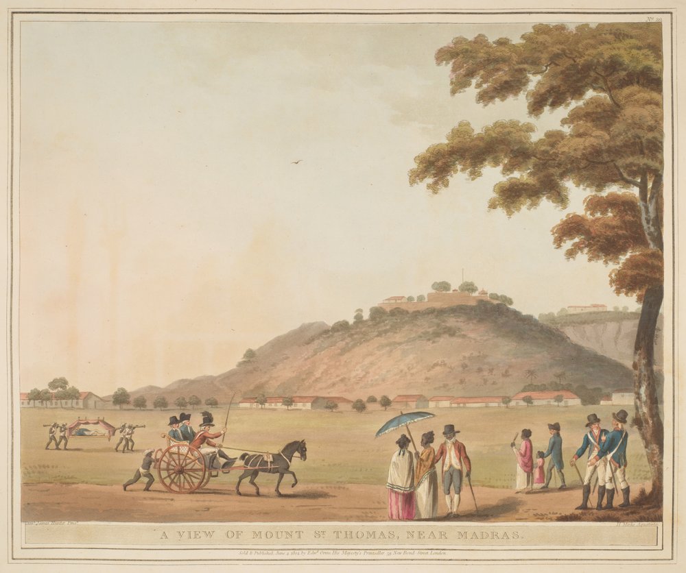 Ansicht des Mount St. Thomas, nahe Madras, nach James Hunter von Henri Merke