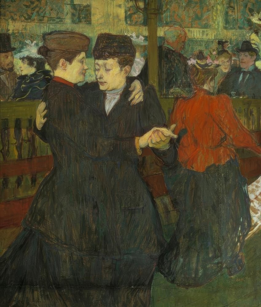 Au Moulin-Rouge. Les deux danseuses von Henri de Toulouse-Lautrec