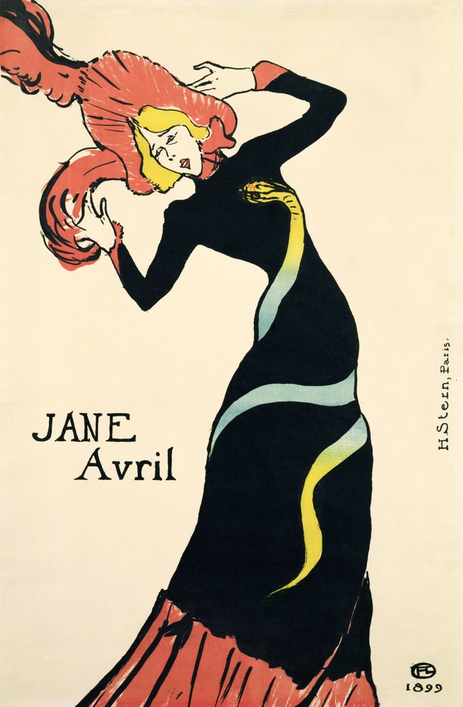 Plakat für Jane Avril, 1899 von Henri de Toulouse-Lautrec