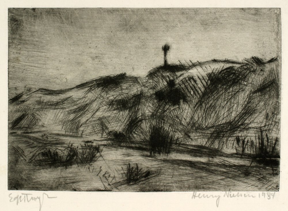 Dünenlandschaft mit Seezeichen von Henry Nielsen