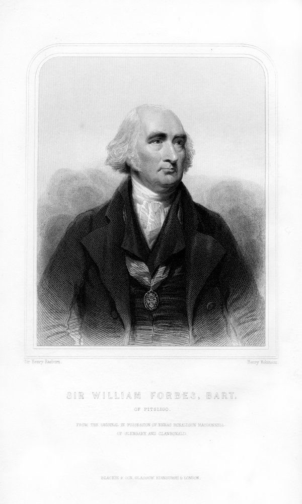 Sir William Forbes of Pitsligo, 6. Baronet, schottischer Banker, 1870 von Henry Robinson