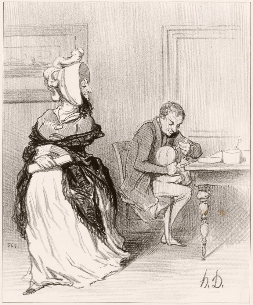 Leb wohl, mein Lieber, ich gehe zu meinen Verlegern... von Honoré Daumier