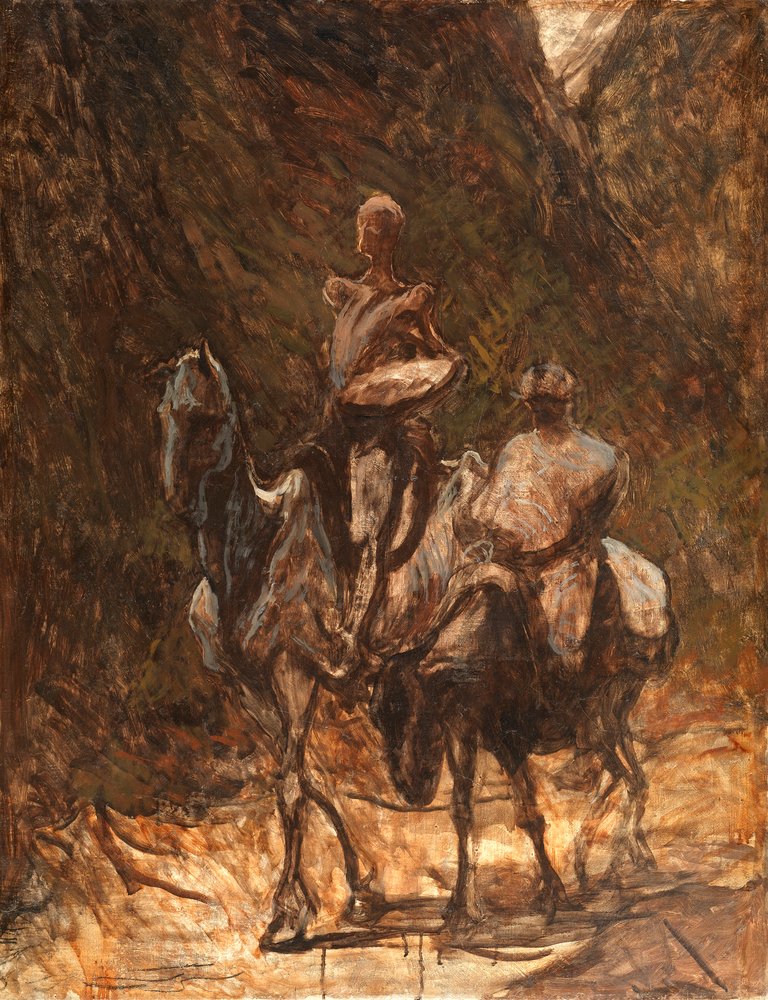Don Quijote und Sancho Pansa, 1868-1870 von Honoré Daumier