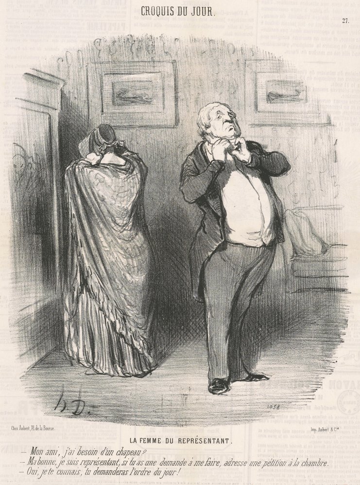Die Frau des Vertreters von Honoré Daumier