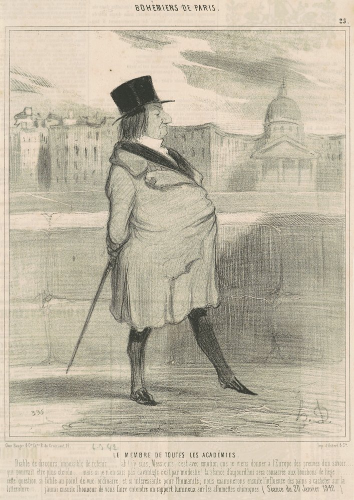 Das Mitglied aller Akademien von Honoré Daumier