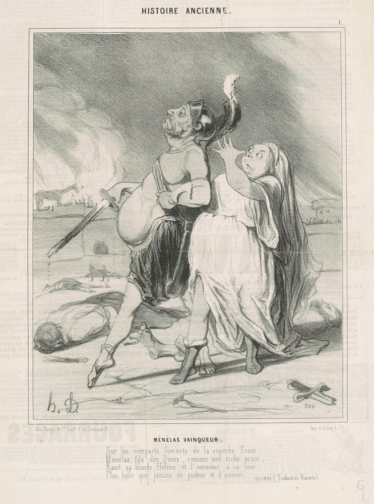 Menelaos der Sieger von Honoré Daumier