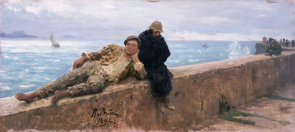 Studie von Landstreichern, 1894 von Ilya Efimovich Repin