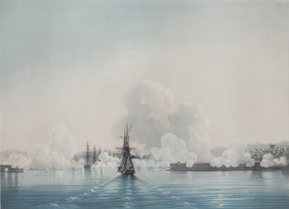 Sewastopol. Fort Konstantin. Fort Nikolai, 1850er Jahre von Ivan Konstantinovich Aivazovsky