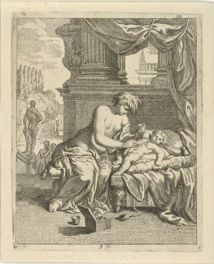 Thetis salbt Achilles mit Ambrosia von J. Alexander Janssens