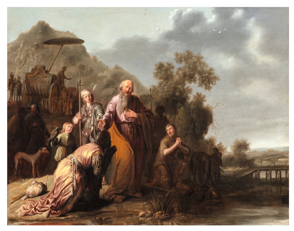 Die Taufe des äthiopischen Eunuchen von Jacob Willemsz de (c.1630-after 1675) Wet