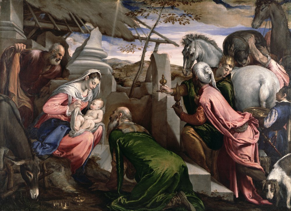 Die Anbetung der Könige, ca. 1568 von Jacopo Bassano