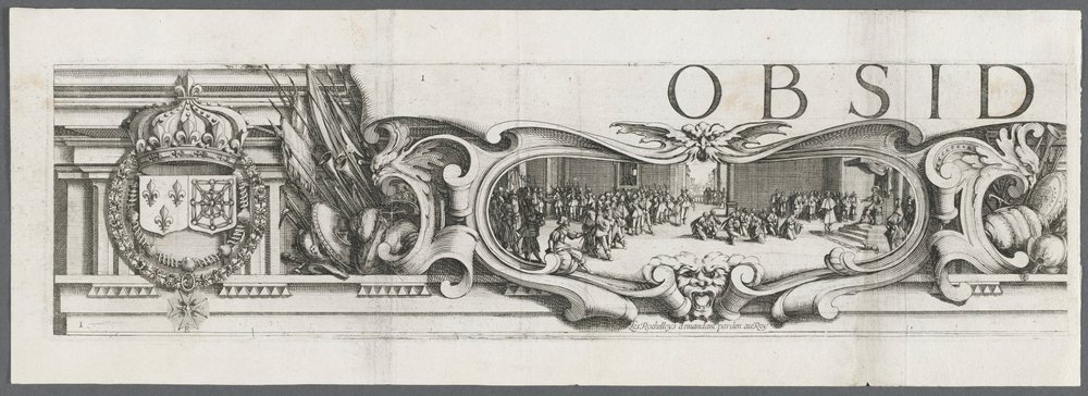 Die Belagerung von La Rochelle: Platte 1 von Jacques Callot