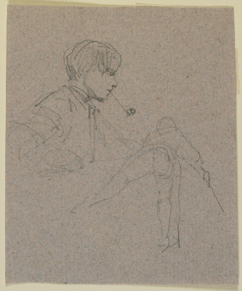 Junger Mann, der eine Pfeife raucht von James Abbott McNeill Whistler