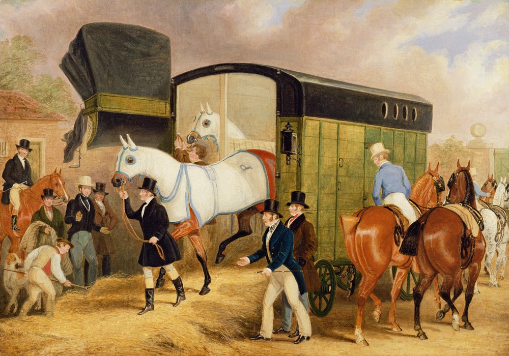 Die Lieblinge des Derbys: Die Ankunft, 1842 von James Pollard